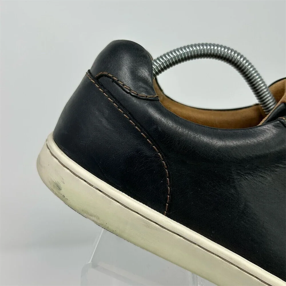 Born Allegheny Men's Sneakers Black Low Top Lace-Up Casual Shoes Size 10.5